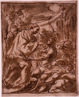 Storer Johann Christoph-San Carlo Borromeo impartisce la Comunione agli appestati